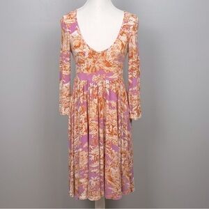 Manuel Canovas Paris tropical jungle animal print scoop neck dress, size 6/8.